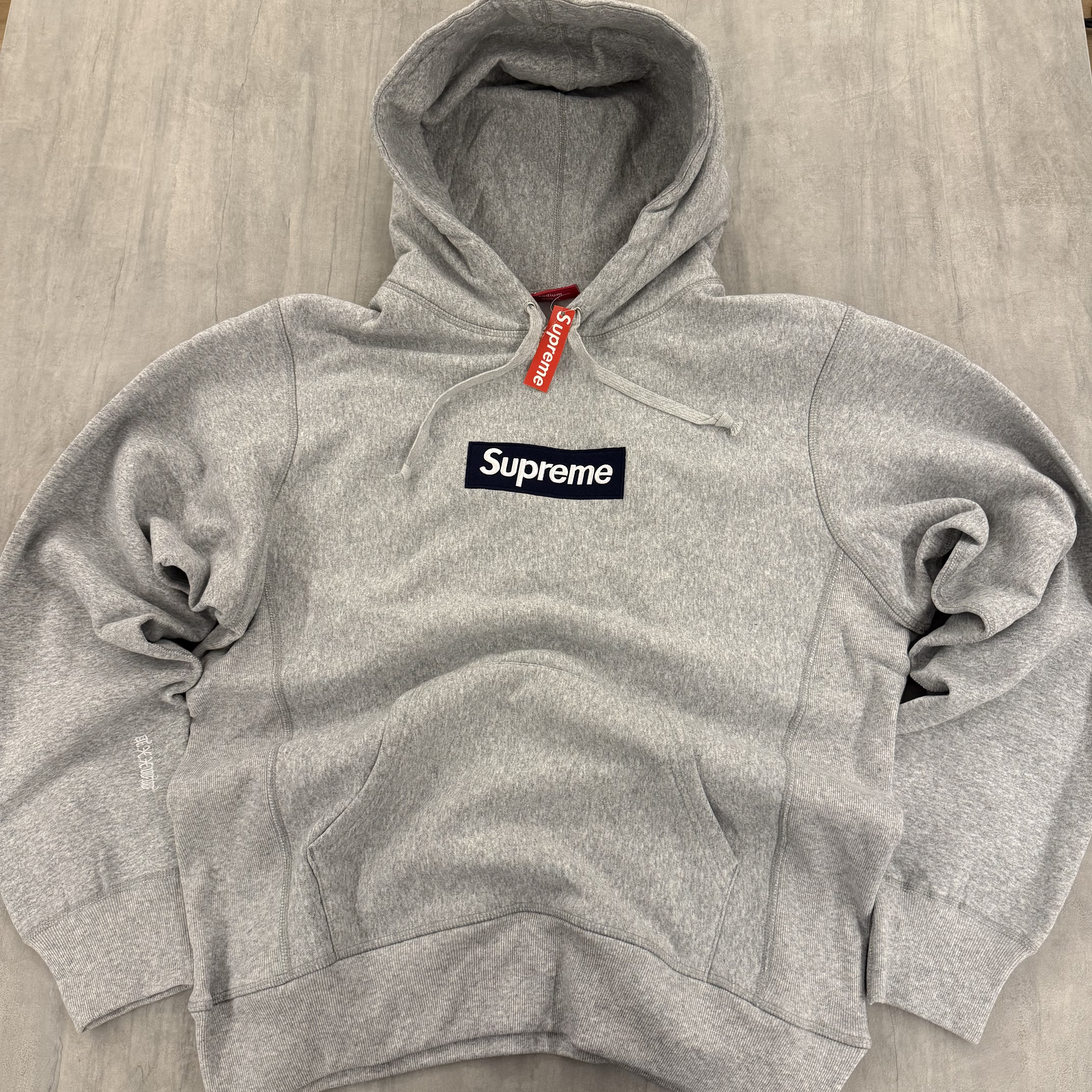 Supreme Box Logo Hoodied Grey